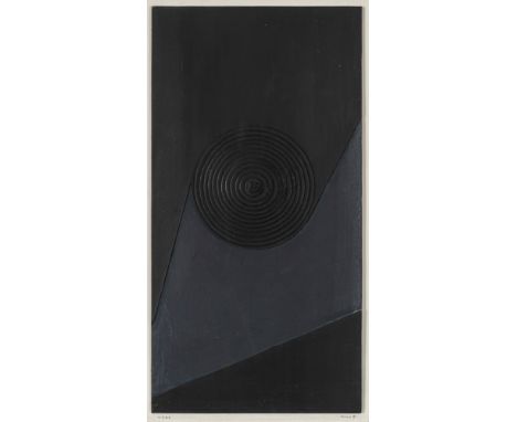 Ruoff, FritzNürtingen, 1906 - 198830 x 15 cm, R.Ohne Titel, 1966. Relief, farbig gefasst, auf Karton aufgelegt. Auf dem Karto