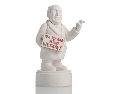 Knabl, PeterUlm, geboren 1966H. 30 cm"Ivo Gönner - Ein Mann wie ein Löwe", 2008. Gipsskulptur auf Gipssockel. Signiert, datie