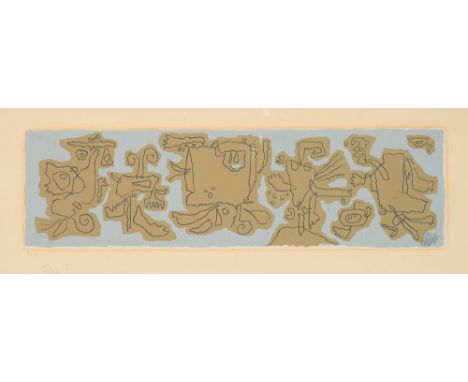 Baumeister, WilliStuttgart, 1889 - 195513,5 x 47,5 cm, R."Gravour-Fries", 1954. Farbserigraphie auf leichtem Karton. In Bleis