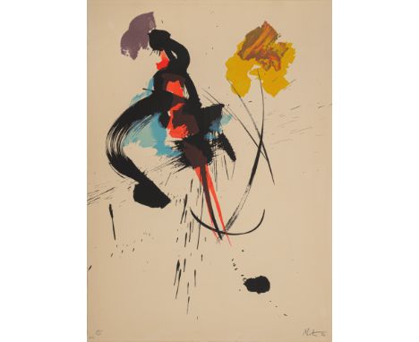 Miotte, JeanParis, geboren 1926Blattgröße: 76 x 54 cm, o. R.Ohne Titel, 1974. Farblithografie auf Bütten. In Bleistift unten 