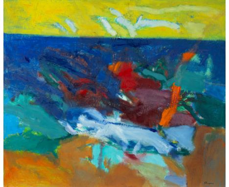 Shapiro, ShmuelNew Britain/Connecticut, 1924 - Ravensburg, 1983100 x 120 cm, o. R.Komposition, um 1970. Öl auf Leinwand. In Ö