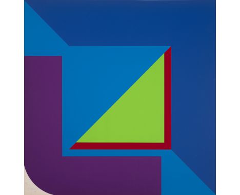 Pfahler, Georg KarlEmetzheim/Bayern, 1926 - 200270 x 70 cm, o. R.Komposition, 1975. Farbserigraphie auf Karton. In Bleistift 