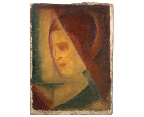 Graf, GottfriedMengen, 1881 - Stuttgart, 193845 x 55 cm, R.Kopfstudie (verso: Figurengruppe). Öl auf Karton.Sammlung Bunte.Au