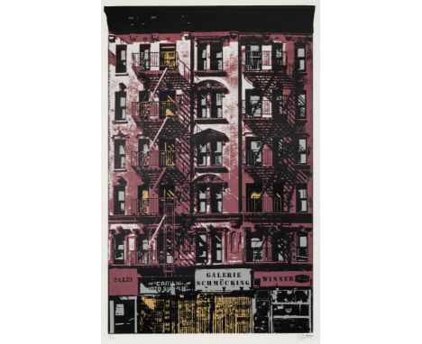 Winner, GerdBraunschweig, geboren 1936Blattgröße: 104,5 x 69,5 cm, o. R.Ohne Titel, 1973. Farbserigraphie auf Bütten. In Blei