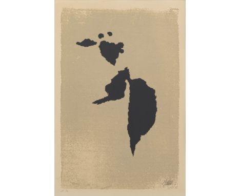 Baumeister, WilliStuttgart, 1889 - 195539,5 x 26 cm, R."Tänzerin (III)", 1954. Farbserigraphie auf Karton. In Bleistift unten