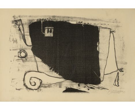 Baumeister, WilliStuttgart, 1889 - 195527 x 38 cm, R."Montaru", 1953. Lithografie auf Papier. In Bleistift unten rechts signi