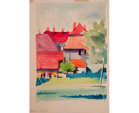 Schurr, ErichStuttgart, 1906 - 198936,5 x 25,5 cm, o. R."Solitude", 1932. Aquarell auf Büttenkarton. In Bleistift unten links