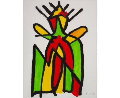 Ionesco, EugèneSlatina/Rumänien, 1909 - Paris, 1994Blattgröße: 63 x 48,5 cm, o. R.Ohne Titel, ca. 1982. Farblithografie auf B