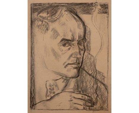 Graf, GottfriedMengen, 1881 - Stuttgart, 193839 x 32 cm, o. R.Selbstbildnis, 1927. Kohle auf Papier.Die Kohlezeichnung diente