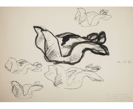 Loth, WilhelmDarmstadt, 1920 - 199353,5 x 76 cm, o. R..2 Bl.: Formen, 1961. Tusche auf Bütten. Beide signiert und datiert.Pri