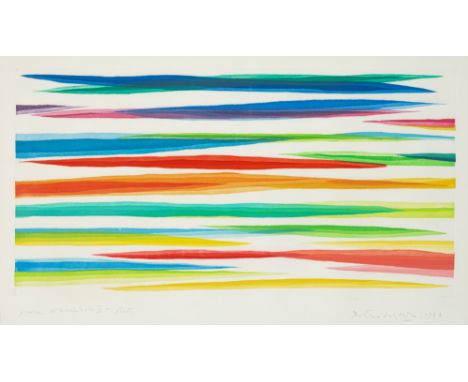 Dorazio, PieroRom, 1927 - Perugia, 200525 x 49 cm, R.Ohne Titel, 1991. Farbradierung auf Bütten. In Bleistift unten rechts si