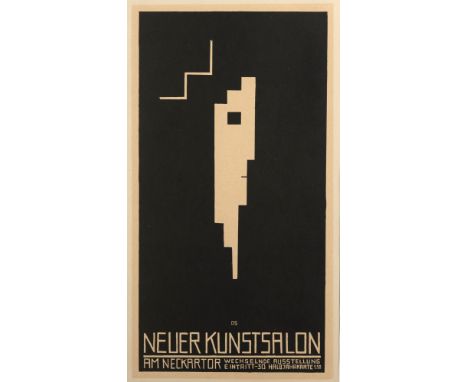 Schlemmer, OskarStuttgart, 1888 - Baden-Baden, 194352,6 x 27 cm"Neuer Kunstsalon am Neckartor". Offsetlithographie auf Papier