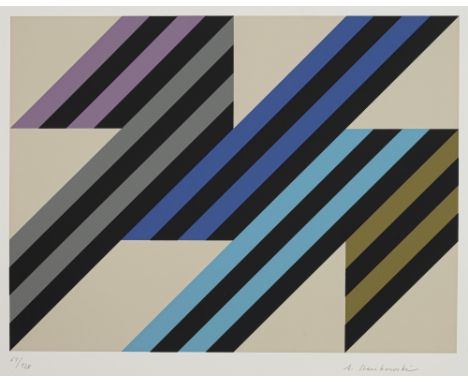 Stankowski, AntonGelsenkirchen, 1906 - Esslingen, 1998Blattgröße: 46,5 x 50 cm, o. R.Ohne Titel. Farbserigraphie auf festem P
