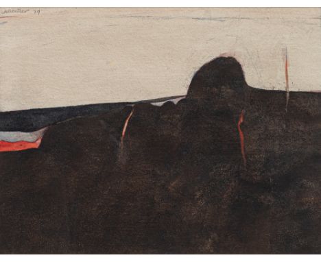 Schreiner, HansBad Friedrichshall, geboren 193024 x 31 cm, R.Landschaft, 1979. Aquarell und Bleistift auf Papier. In Bleisift