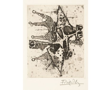 Friedlaender, JohnnyPless, 1912 -  Paris, 1992Mappenformat:51 x 34 x 2,5 cm"Petit bestiaire", 1963. Folge von 11 Radierungen 