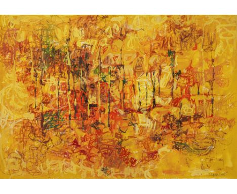 Ulbricht, JohnLa Habana, 1926 - Palma de Mallorca, 200625,5 x 36,5 cm, o. R.Ohne Titel. Gouache auf Papier. In Gouache unten 