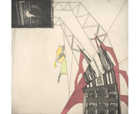 Wewerka, StefanMagdeburg, 1928 - Berlin, 2013Blattgröße: 78 x 78 cm, o. R.4 Bl.: Paris, 1971.  Farbradierung auf Bütten. Alle
