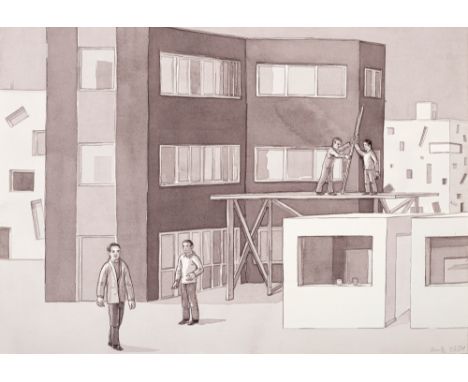 Bunk, HolgerEssen, geboren 1954Je 36 x 51 cm, o. R.3 Bl.: Ohne Titel, 2001; 2002; 2003. Aquarell auf Karton. Alle in Bleistif