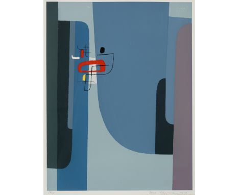 Ackermann, MaxBerlin, 1887 - Unterlengenhardt, 197565,5 x 49,5 cm, R."Rote Brücke", 1952. Farbserigraphie auf Karton. In Blei
