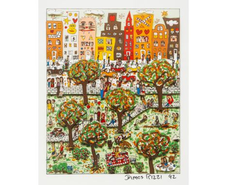 Rizzi, JamesNew York, 1950 - 201150 x 40 cm, R.Ohne Titel, 1992. Farboffsetlithografie auf festem Papier. In Faserstift unten