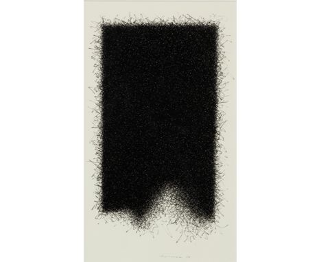 Berner, BerndHamburg, 1930 - Stuttgart, 200228 x 16 cm, R.Ohne Titel, 1982. Tusche auf Papier. In Bleistift unten mittig sign