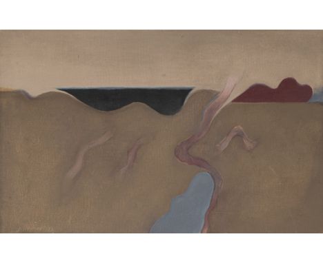 Schreiner, HansBad Friedrichshall, 1930 - 201835 x 55 cm, R."Innen und oben", 1972. Öl auf Leinwand. In Öl unten links signie