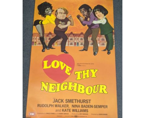 A Love Thy Neighbour 1773 film poster, an original British, one sheet poster, 27 x 40 inchesThis poster comes direct from the