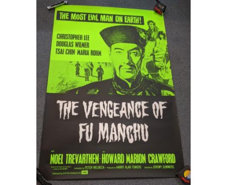 The Vengeance of Fu Man Chu-A 1972 film poster, an original British, one sheet poster, 27 x 40 inchesThis poster comes direct