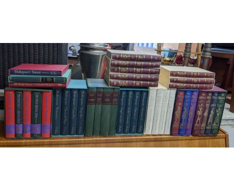 Books- A group of Folio Society book sets to include Shakespeare Classic Plays, Romance, Comedies and Tragedies, Charles Darw