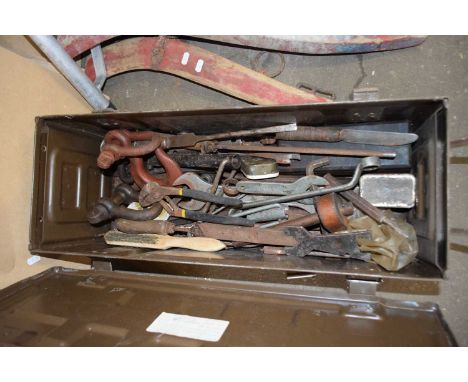 LARGE METAL TOOLBOX AND CONTENTS