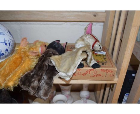 MUFFIN THE MULE PUPPET TOGETHER WITH 3 VARIOUS OTHERS