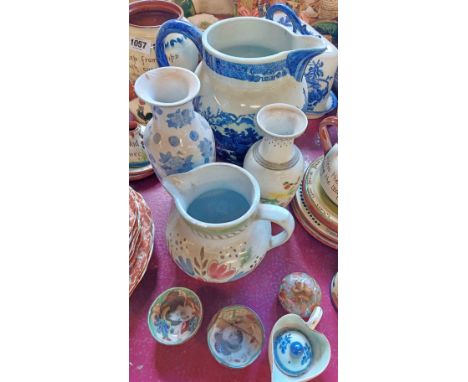 A small selection of assorted ceramic items, including modern Ironstone China jug, 20th Century Chinese porcelain vase, Bucha