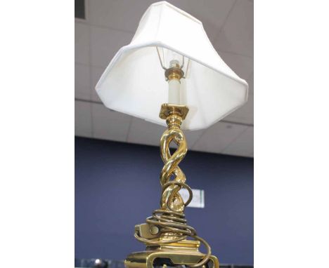 BRASS CANDLESTICK LAMP