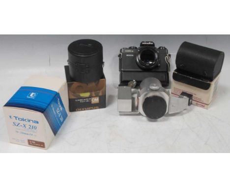 Minolta XD-s Medical SLR camera with winder and Olympus 28mm F/3.5 Lens, and Tokina SZ-X 210 70-210mm F4-5.6 lens etc