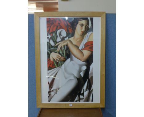 A Tamara Lempicka print, framed
