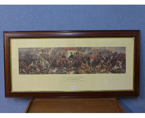 Wellington and Blucher, Meeting after the Battle of Waterloo, print, framed