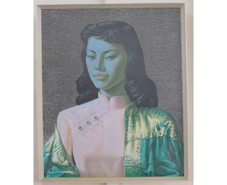 A Vladimir Trechikoff print, Miss Wong, framed