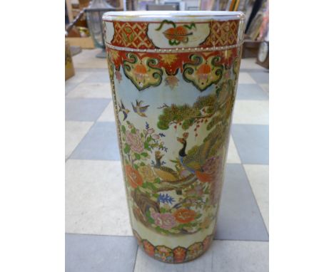 A Chinese Satsuma stick stand