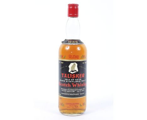 A bottle of Talisker 1959 Eagle Label Isle of Skye Pure Highland Malt Scotch Whisky, bonded and bottled by Gordon &amp; Mapha