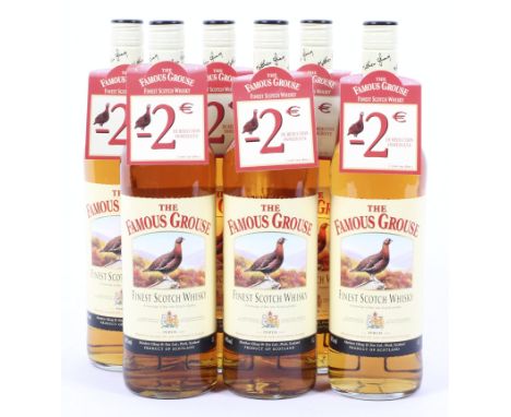 Six bottles of The Famous Grouse Finest Scotch Whisky, 1 litre, 40% Vol. in original box (6)