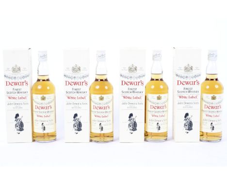Four bottles of Dewar's "White Label" Finest Scotch Whisky, blended and bottled by John Dewar &amp; Sons, 70cl, 40% Vol, all 