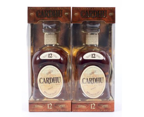 Two bottles of Cardhu Highland Malt Scotch Whisky, matured for 12 years, 75cl, 40% Vol. in original boxes