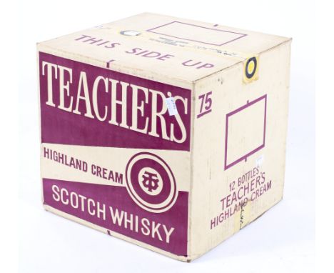 A collection of Twelve bottles of Teacher's Highland Cream Scotch Whisky, 75cl, unopened in original box