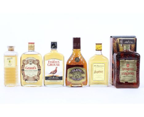 Five bottles of Scotch whisky: Old Inverness, J. G. Thomson &amp; Co., Glasgow, 35cl., 40% Vol.; Highland Perfection, Don Car