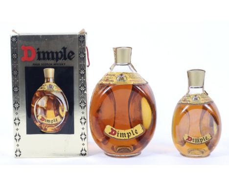 Dimple Old Blended Scotch Whisky, distilled and bottled in Scotland by John Haig &amp; Co Ltd, two bottles, 1 Litre and anoth