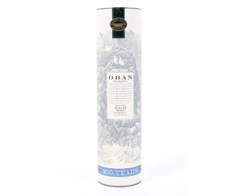 An Oban 14 Year Old Single Malt Scotch Whisky "200 Year Anniversary Special Edition" 70cl, 43% Vol. unopened in original cont