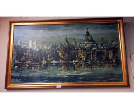 A large gilt framed Ben Maile London print COLLECT ONLY