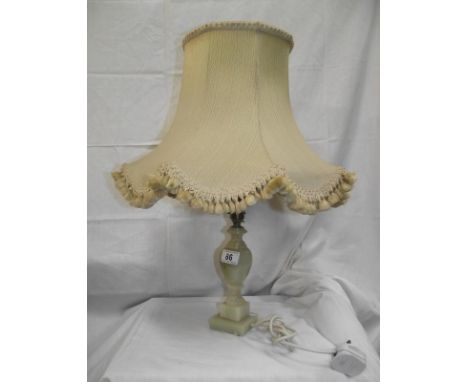 An onyx  table lamp with shade COLLECT ONLY 