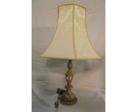 A vintage green onyx table lamp COLLECT ONLY 