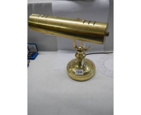 A brass banker's lamp. 